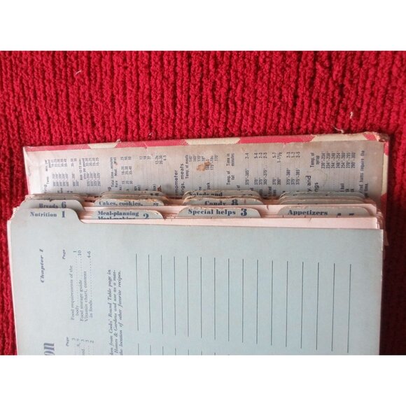 Better Homes And Gardens Cook Book Vintage 1951 Red Gingham Hardcover Binder Sty - Picture 7 of 9